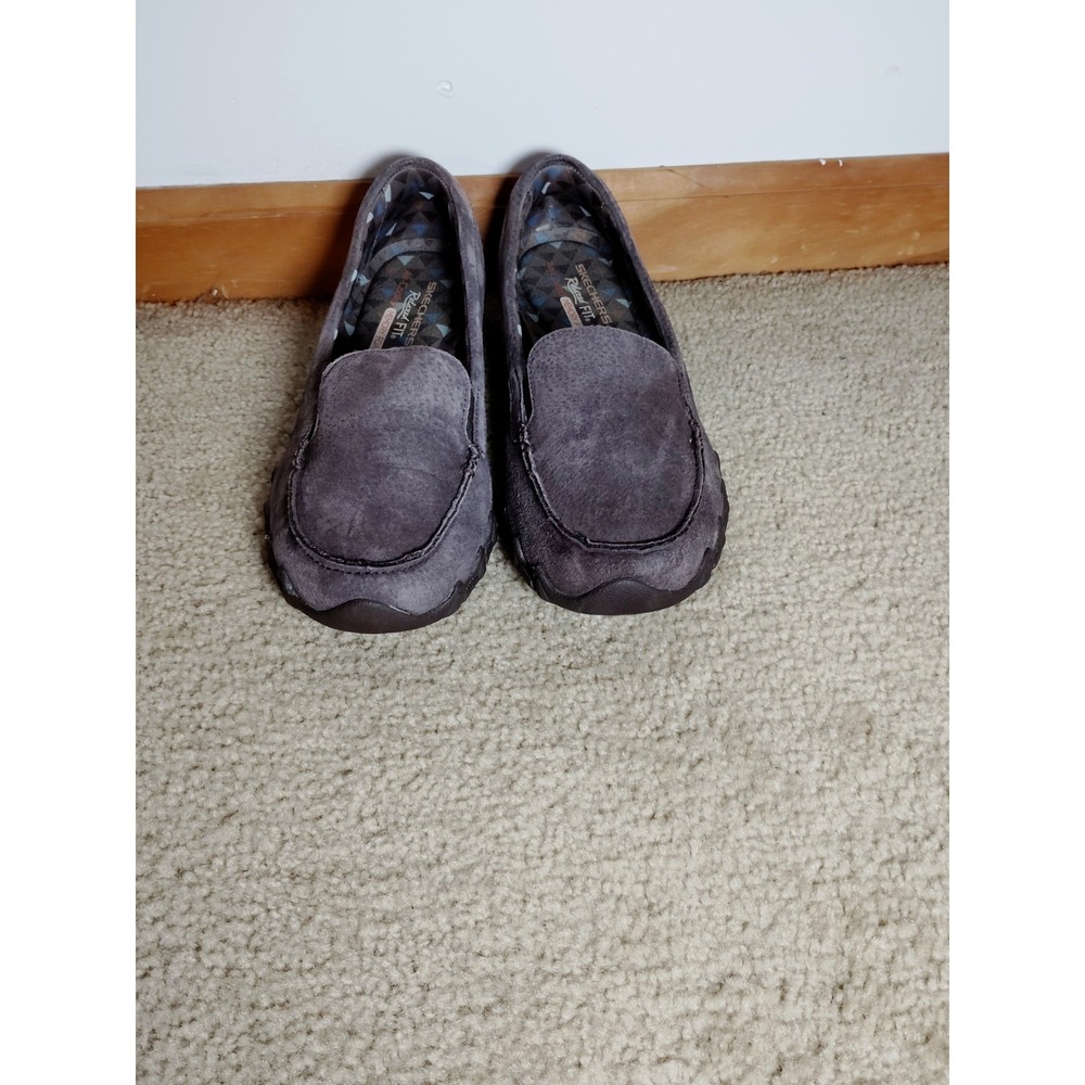 Skechers Breathe Easy Women 9.5 Suede Moccasin Slip-On Relaxed Fit Comfort Shoes - Picture 3 of 15